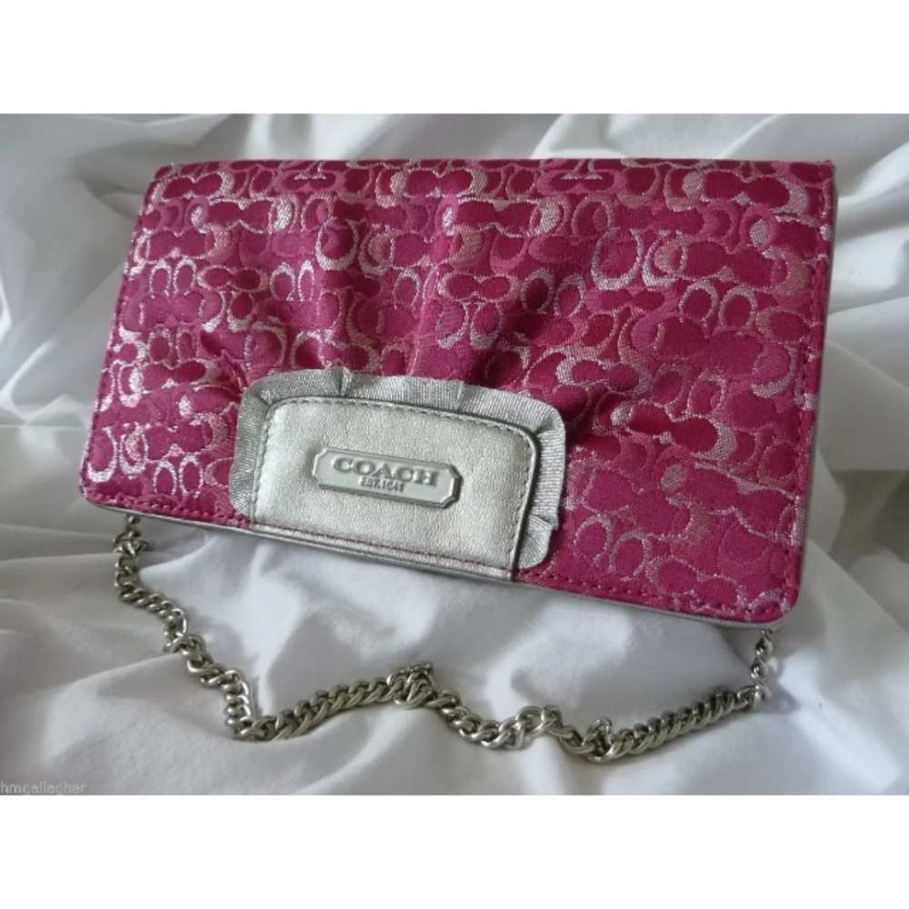 COACH OP Art Pink Clutch Evening Bag #44144